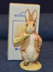 Estatuilla de Royal Albert Beatrix Potter ""Benjamin Ate Lechuce Leaf"" SW20 - Imagen 1 de 11