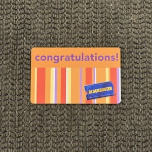 Blockbuster "Congratulations" Gift Card Discontinued (No Value) - Picture 1 of 2
