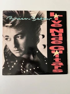 Brian Setzer Live Nude Guitars LP 1988 EMI E1-46963 Original Inner Sleeve EX - Picture 1 of 9