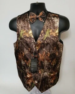 HBDesign New camouflage formal vest And matching Bowtie SHIP from USA XSmall XS - Picture 1 of 6