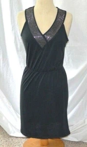 NWT Gap Women's Sleeveless Gray Sparkle V-Neck Elastic Waist Racerback Dress S - Picture 1 of 3