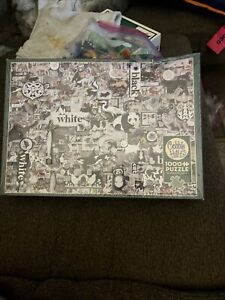 Cobble Hill Jigsaw Puzzle; Black & White: Animals; 1,000pc w/poster NEW