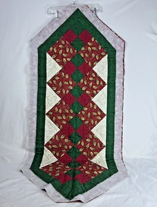 Reversible HANDMADE Christmas Quilted Table Runner to be Completed 56 x 24 - Picture 1 of 6