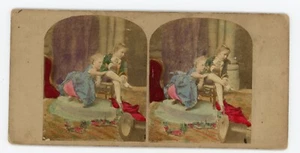PHOTO vue stéréo, J. Elliot A bit of living dresden des enfants hand tinted - Picture 1 of 2