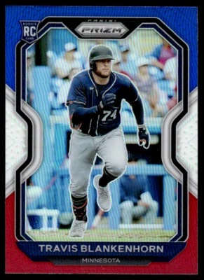 2021 PANINI PRIZM BLUE WHITE RED Travis Blankenhorn Rookie Minnesota Twins #122 - Image 1 of 2