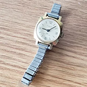 Reloj analógico para mujer Timex resistente al agua tono dorado correa elástica FUNCIONA W2 - Imagen 1 de 10