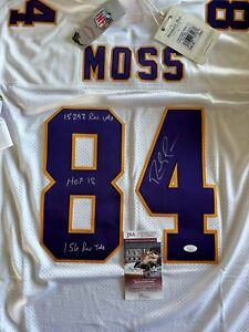 Randy Moss Signed Mitchell & Ness Authentic Vikings Jersey W/3 Inscrip. JSA Wit