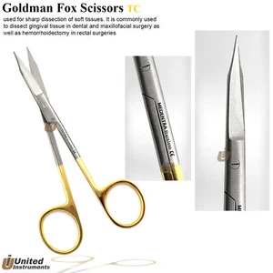 Premium TC Goldman Fox Schere 13 cm Gewebe Zahnfleisch Nahtentferner Schere - Bild 1 von 2