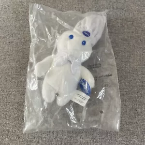 1999 Pillsbury Doughboy 6" Mini Beanie Bean Bag Bianco Peluche Bambola Pasta Ragazzo - Foto 1 di 6