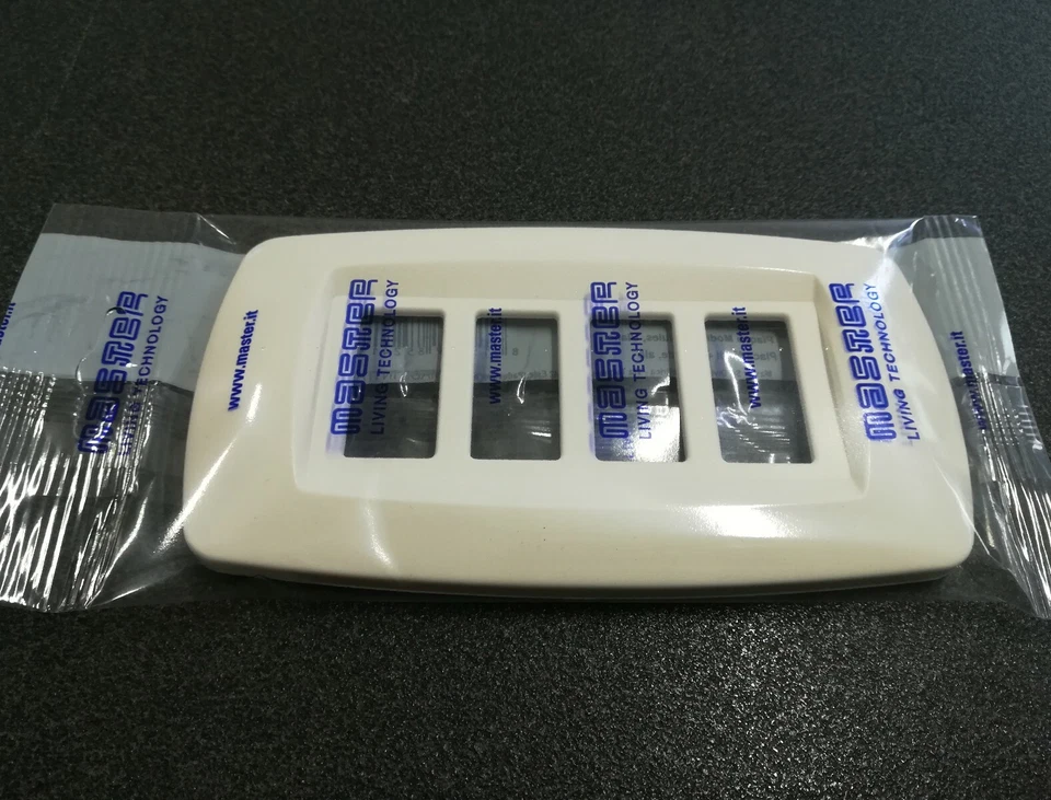 PLACCHE BIANCA 4 FORI PER BTICINO MAGIC , MASTER Modì MD104