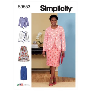 Simplicity SEWING PATTERN S9553 Plus Size Jacket & Skirts 18W-24W Or 26W-32W - Picture 1 of 9