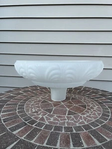 14 1/2" Etched & Embossed Victorian Torchiere Lamp Shade Chipped And Glued - Picture 1 of 16