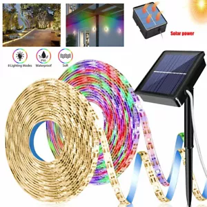 Solar LED Lichterkette Stripe Außen Wasserdicht Leiste Streifen 2835 Band Licht - Bild 1 von 34