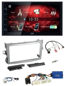 JVC DAB USB Bluetooth 2DIN Lenkrad Autoradio für Toyota Verso 2009-2018 silber - Bild 1 von 9