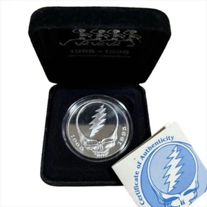 Grateful Dead Skull Fine 999 Silber Münze 5000 1965~1995 Limited Edition - Bild 1 von 6