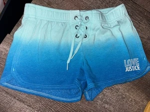 Justice 12 blue ombre active sports shorts Beach Vacation - Picture 1 of 6