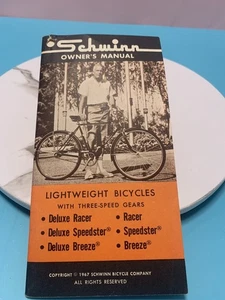 1967 SCHWINN OWNERS MANUAL LIGHTWEIGHT BICYCLES RACER BREEZE SPEEDSTER - Picture 1 of 4