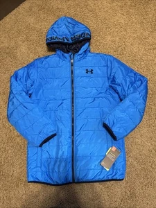 Under Armour Storm Youth XL Boys Jacket Puffer Blue - Picture 1 of 9