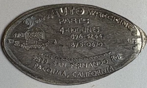 1947 US .900 Silver Elongated Dime Coin Dave’s Auto Wrecking Parts Pacoima CA - Picture 1 of 2