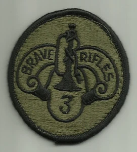 US Army 3rd Armored Cavalry Regiment (Brave Rifles) Subdued SSI - Bild 1 von 2