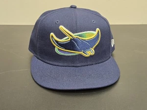 Tampa Bay Rays Hat Cap Fitted Mens 7 1/2 MLB Baseball Alternate Logo New Era - Picture 1 of 6
