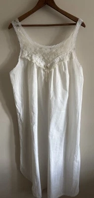 Vestido de Noche Babydoll Vintage Sin Mangas Encaje Ojales Años 70 EE. UU. Largo Mediano Foto 1 de 4