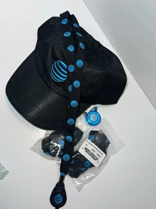 Lote de 5 AT&T ATT Paquete Negro Malla Sombrero Empleado Uniforme 3 Cordones Insignia Clip - Imagen 1 de 5