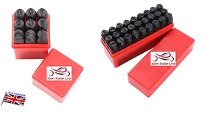 9 mm Estampillas Letras Números del Alfabeto Juego Punzón Acero Metal Troquelado Estuche de Herramientas Artesanal - Imagen 1 de 6