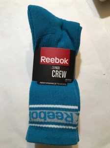 Reebok Boys 3 Pack Performance Crew Socks, Multi color, shoe 4-10 - Picture 1 of 6