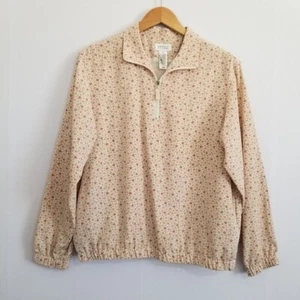 Lizgolf Liz Claiborne Mini Floral Print Popover Jacket Size Medium - Picture 1 of 8