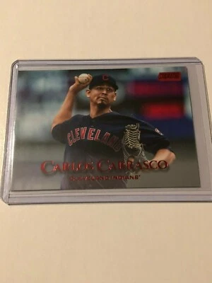 2019 Topps Stadium Club Red Foil Carlos Carrasco #37 Cleveland Indians MLB - Image 1 of 2