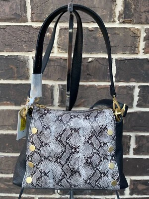 NWT $445 Hammitt Bryant Medium Crossbody Shoulder Bag Contrast Snake black grey - Image 1 of 4