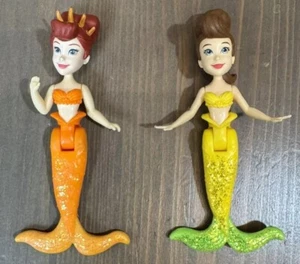 Disney Little Mermaid Sisters Orange and Yellow Mini Doll Figure - Picture 1 of 6