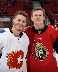 Foto previa al juego Matthew & Brady Tkachuk Flames Senators 8x10 foto de la NHL - Imagen 1 de 1