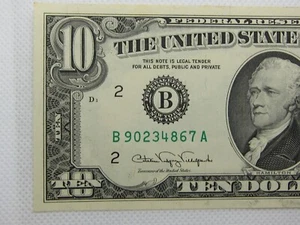 1988A $10 Uncirculated FRN #B90234867A *Sequential Option - Picture 1 of 8