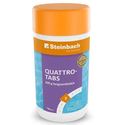 STEINBACH Poolpflege Quattrotabs 200g langsamlöslich, 1 Kg - Bild 1 von 4