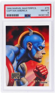 1996 Marvel Masterpieces Captain America #73 PSA 8 - Picture 1 of 2