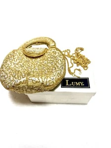 Lumy Japanese Handmade Kawaii Gold Beaded Purse For The party princess purse - Picture 1 of 24