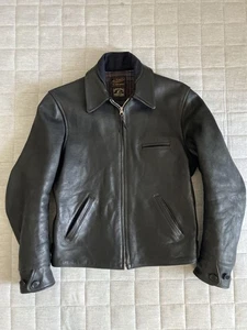 Vintage 1930s At Last & Co Leather Jacket Jacket Outer Mens Size 38 Lot 618 - Picture 1 of 4
