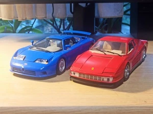 Sammlung aus zwei Spielfahrzeuge, Ferrari Testarossa und Bugatti 110EB - Bild 1 von 5