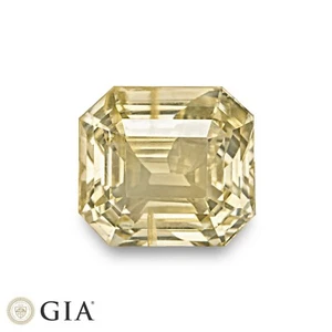GIA Certified CEYLON SRI LANKA Yellow Sapphire 7.82 Ct. Natural Unheated OCTAGON - Picture 1 of 8
