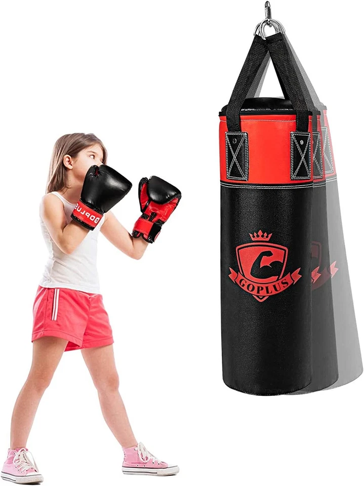 Hängend Boxsack Set Jugend Boxsack mit Boxhandschuhe Karate Kickboxen Taekwondo - Bild 1 von 1