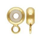 5Pcs 14K Gold Filled Bail Stopper Beads Silicone W Closed Bail For Bracelet