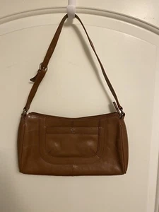 Vtg  Etienne Aigner Light Brown Tan Leather Shoulder Bag Hand Bag Cross Satchel - Picture 1 of 10