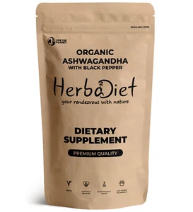 Organic Ashwagandha Root Powder HIGH ABSORPTION Stress Fatigue Anxiety Relief - Picture 1 of 3