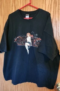 Harley Davidson America's Choice Pin-up 90's Black T Shirt Size 4XL Milwaukee WI - Picture 1 of 9