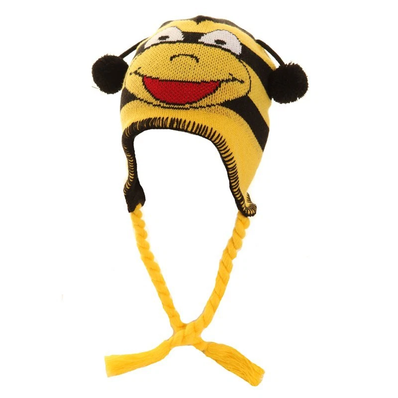 JIGLZ Children Knitted Bumble Bee Hat. fast post 48 hour