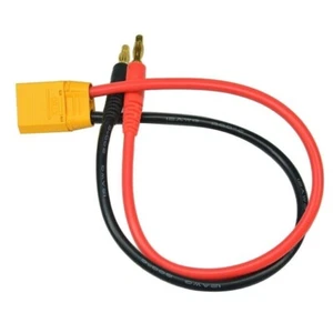 RC XT90 Male to 4mm Banana Connector Plug charger lead cable 12AWG Wire - Picture 1 of 7