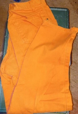 Vintage Newport News Jeanology Jeans Womens 12 Orange Relaxed Avg Y2K 90s Pants Foto 1 de 4