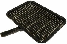 UNIVERSAL Oven Grill Pan Non Stick Medium Small Cooker Tray with Handle & Rack